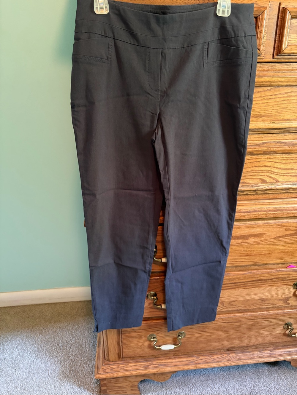 Zac & Rachel Black Cropped Stretch Pants